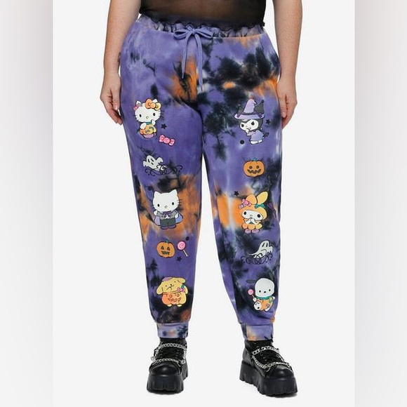 Hello Kitty Sanrio Halloween Color-Block Sweatpant jogger and Hoodie set size XL - Picture 3 of 12